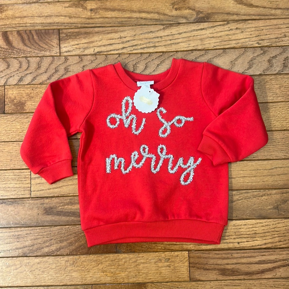 MudPie ‘Oh So Merry’ Red Christmas Sweatshirt